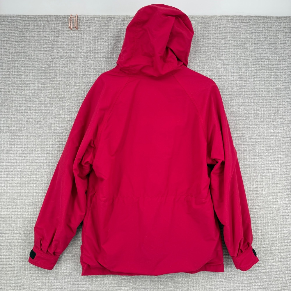 Vintage REI Hooded Jacket Women 12 Red Plaid Merino Wool Lined Gorpcore Boho - Picture 13 of 13